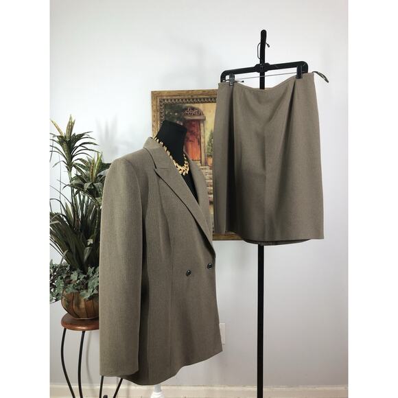 Collections For Le Suit Women Jacket 2Pc Set Skirt Office Siren Preppy Size 16 - Picture 2 of 10